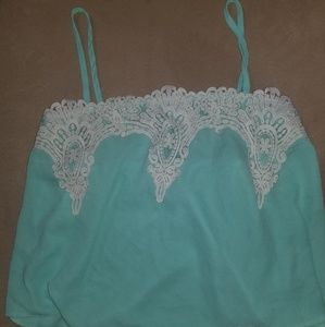Charlotte russe crop top w/ lace